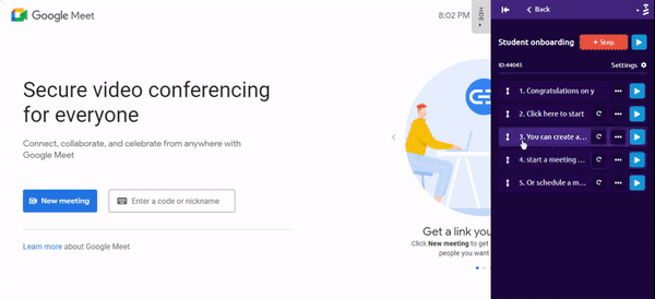 userguiding para onboarding de estudantes
