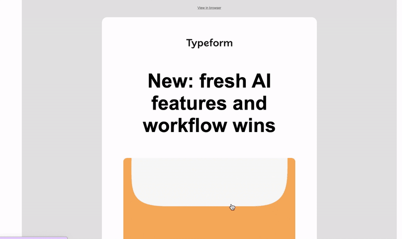 product announcement email examples typeform
