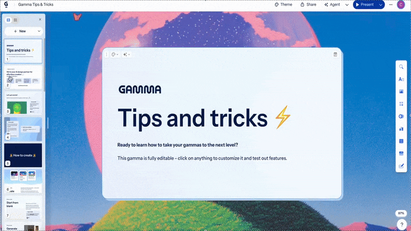 Gamma’s getting started booklet.